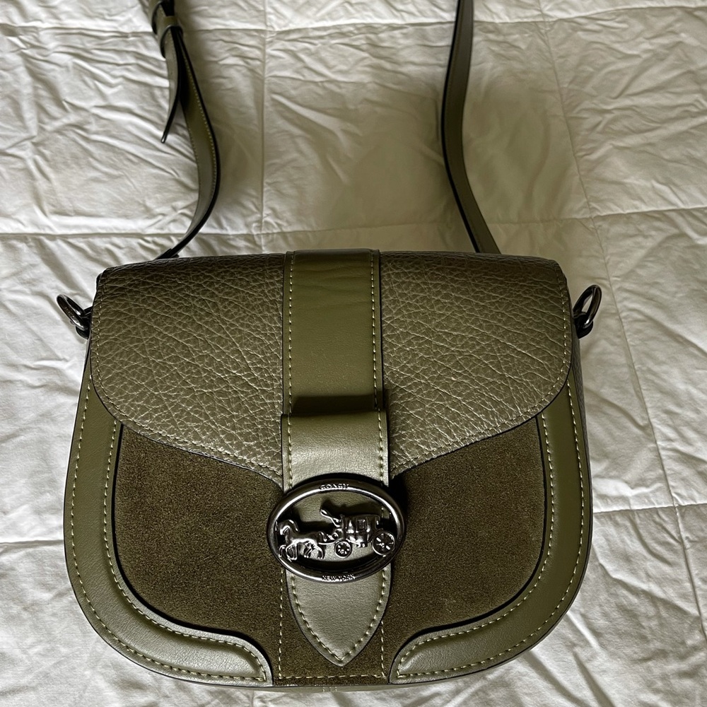 Georgie Saddle Bag by Coach, Kelp Green